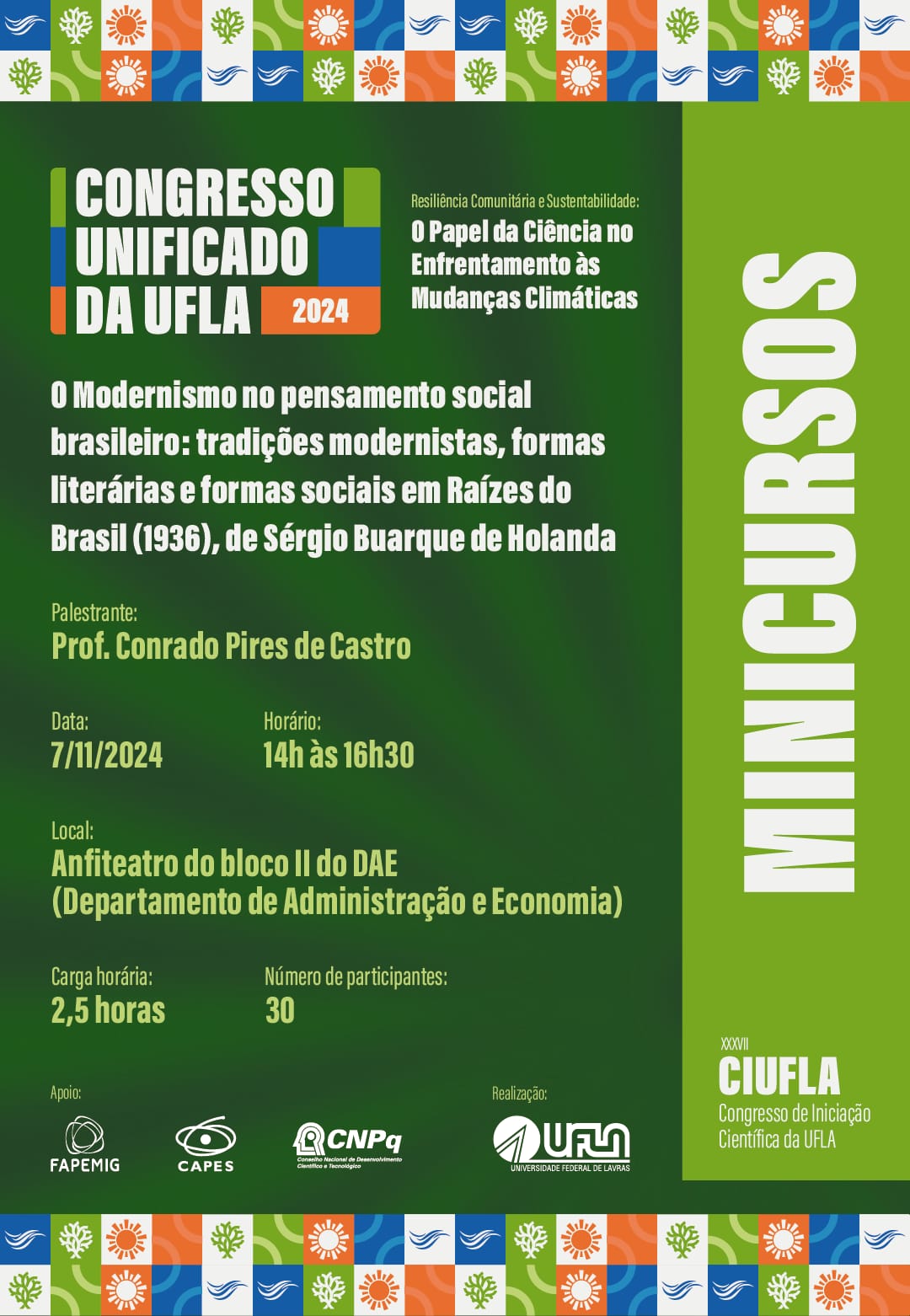XXXVII CIUFLA Congresso de Iniciação Científica da UFLA